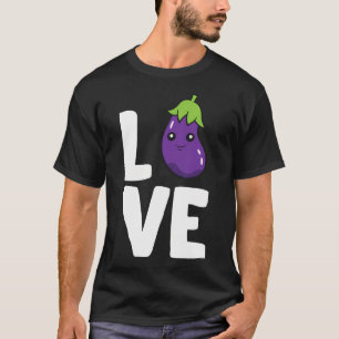 T-shirt J'adore les aubergines Potager drôle d'aubergine