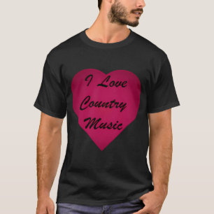 T-shirt J'adore les autocollants de musique country
