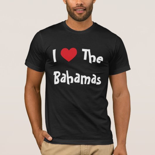 T-shirt J'adore les Bahamas (Devant)