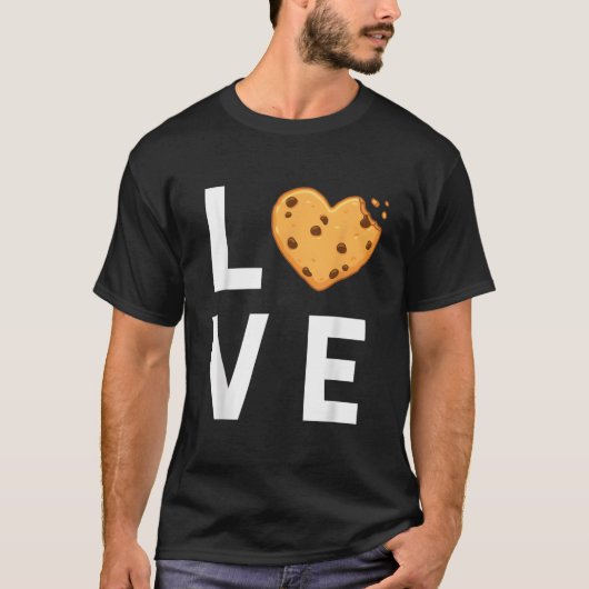 T-shirt J'adore les biscuits aux pépites de chocolat (Devant)