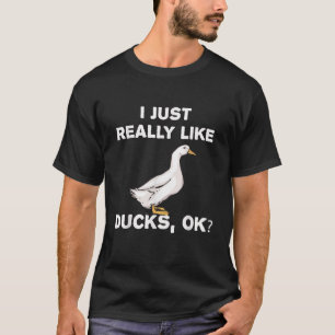 T-shirt J'adore les cadeaux drôles de canards Je aime vrai