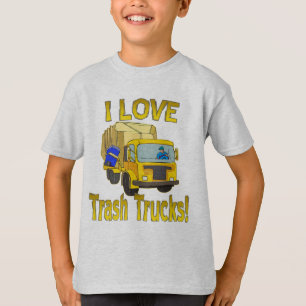 T-shirt J'adore les camions à ordures les chemises à ord