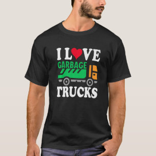 T-shirt J'adore les camions à ordures Recycler les ordures