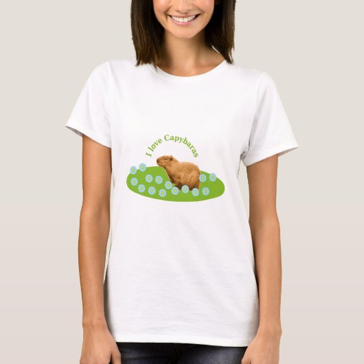 T-shirt J'adore les Capybaras (Devant)