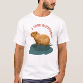 T-shirt J'adore les capybaras (Devant)
