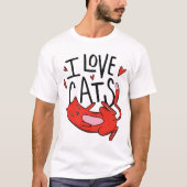 T-shirt J'adore les chats (Devant)