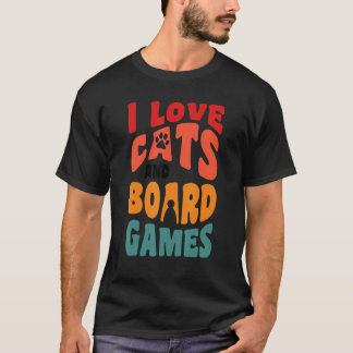 T-shirt J'adore les chats chat chats jeu de société jeux d