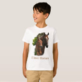 T-shirt J'adore les chevaux (Devant entier)