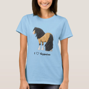 T-shirt J'adore les Chevaux d'Épreuve Gypsy de Buckskin
