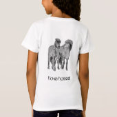 T-Shirt J'adore les chevaux ! poneys islandais mignons (Dos)
