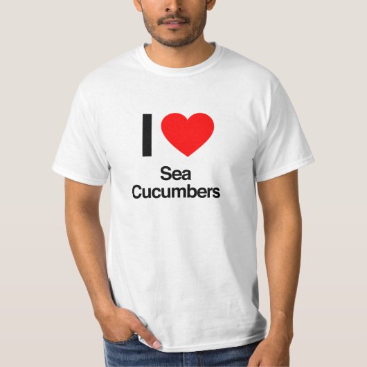 T-shirt j'adore les concombres de mer (Devant)