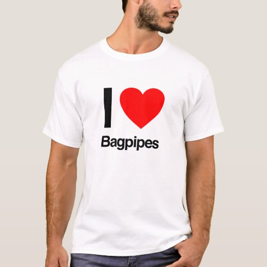 T-shirt j'adore les cornemuses (Devant)