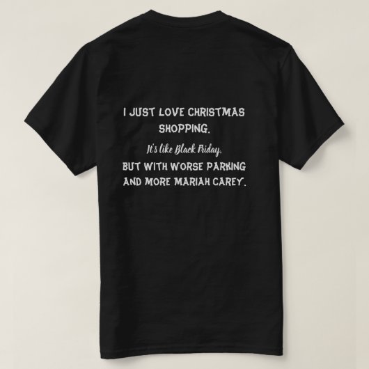 T-shirt J'adore les courses de Noël (Design dos)