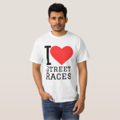 T-shirt J'adore les courses de rue (Devant entier)
