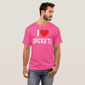 T-shirt J'adore les crickets (Devant entier)