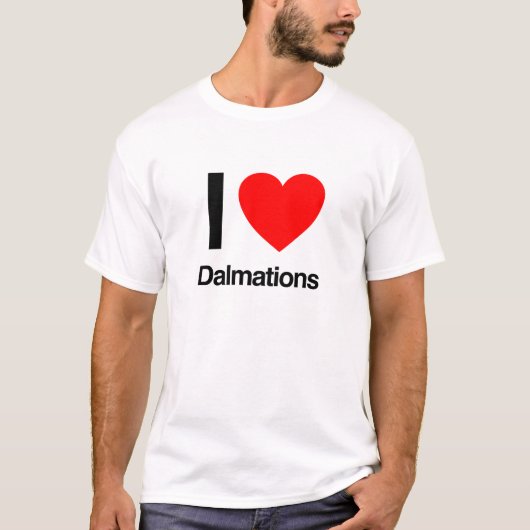 T-shirt j'adore les dalmations (Devant)