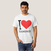 T-shirt J'adore les diamants (Devant entier)