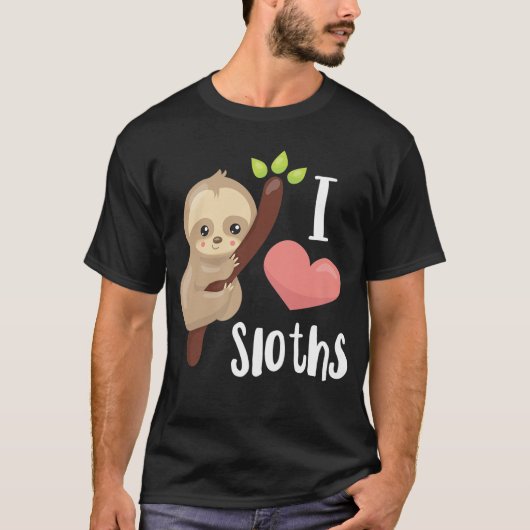 T-shirt J'ADORE LES Fentes Mignonnes Sloth (Devant)