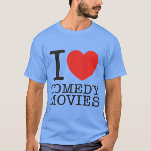 T-shirt J'adore les films comiques rétro vintage