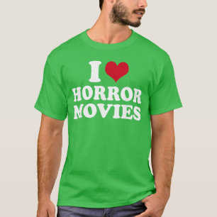 T-shirt J'adore les films d'horreur cadeau drôle
