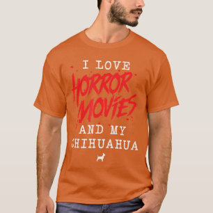 T-shirt J'adore les films d'horreur et mon propriétaire de