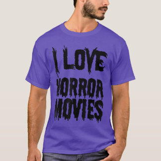 T-shirt J'adore les films d'horreur Garçon amateur de film