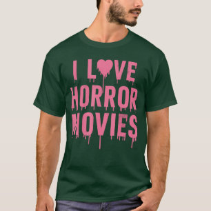 T-shirt J'adore les films d'horreur pour les filles en Hal