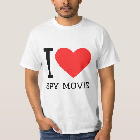T-shirt J'adore les films espions (Devant)