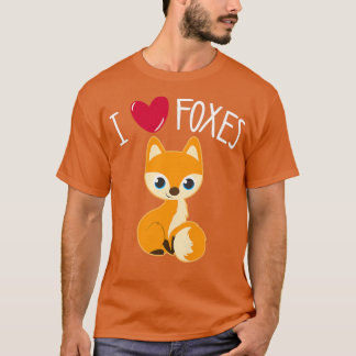 T-shirt J'ADORE LES FOXES Drôle Pour L'Ado Amoureux Entre 