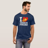 T-shirt J'adore les frites françaises (Devant entier)
