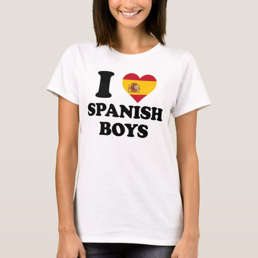 T-shirt J'adore les garçons espagnols (Devant)