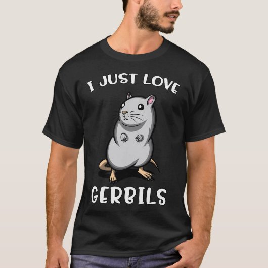 T-shirt J'adore les gerbilles (Devant)