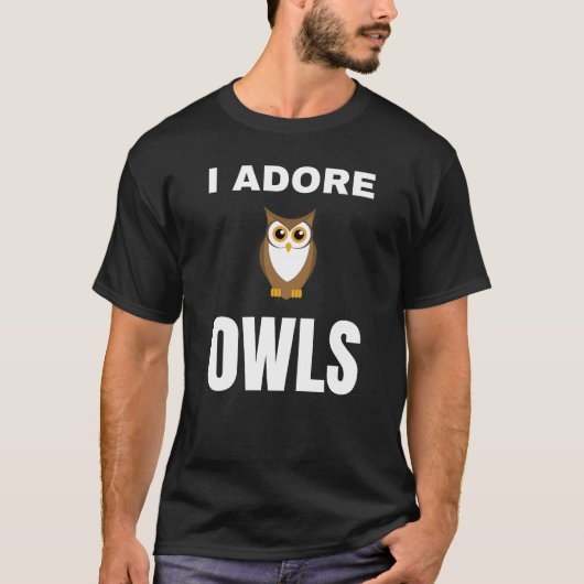 T-shirt J'adore les hiboux (Devant)