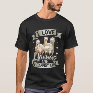 T-shirt J'adore les lamas et je ne peux pas mentir, amateu