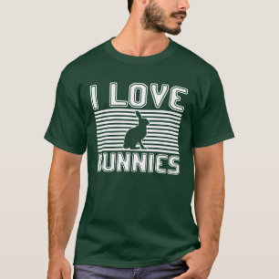 T-shirt J'adore les lapins vintage