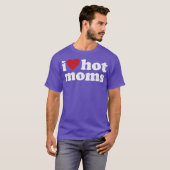 T-shirt J'adore les mamans chaudes (Devant entier)