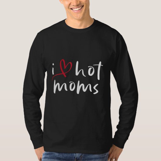 T-shirt J'adore les mamans chaudes 2 (Devant)