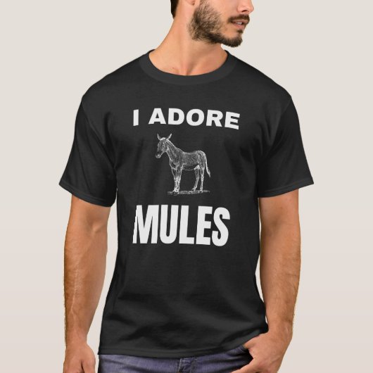 T-shirt J'adore les mules (Devant)