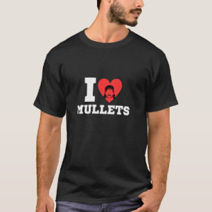 T-shirt J'adore les mullets Cœur rouge y2k Drôle Coupe