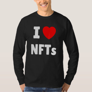 T-shirt J'adore les Nfts J'aime Nft Jeton Non Fongible