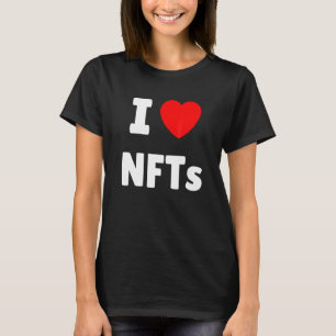 T-shirt J'adore les Nfts J'aime Nft Jeton Non Fongible