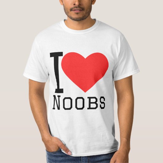 T-shirt J'adore les noobs (Devant)
