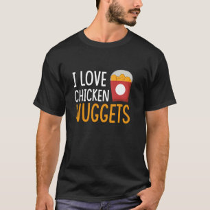 T-shirt J'adore les nuggets de poulet Drôle de gourmand