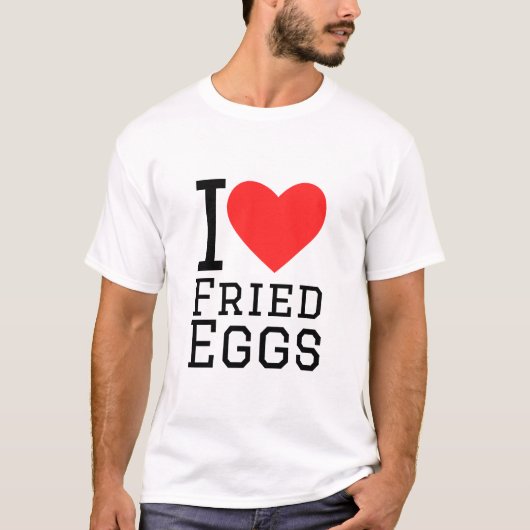 T-shirt J'adore les oeufs au plat (Devant)