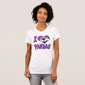 T-shirt J'adore les pandas (Devant entier)