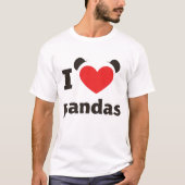 T-shirt J'adore les pandas (Devant)