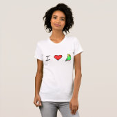 T-shirt J'adore les perruches (vertes) (Devant entier)