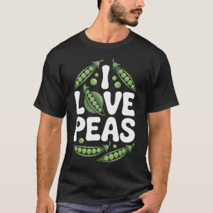 T-shirt J'adore les pois amusant thème de pois design