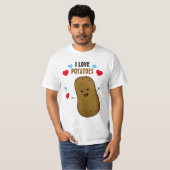 T-shirt J'adore les pommes de terre (Devant entier)
