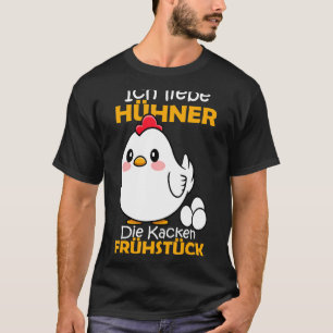 T-shirt J'adore les poules Le petit déjeuner Kacken Fermie